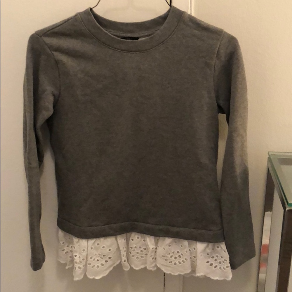 Banana Republic Eyelet Peplum Sweatshirt